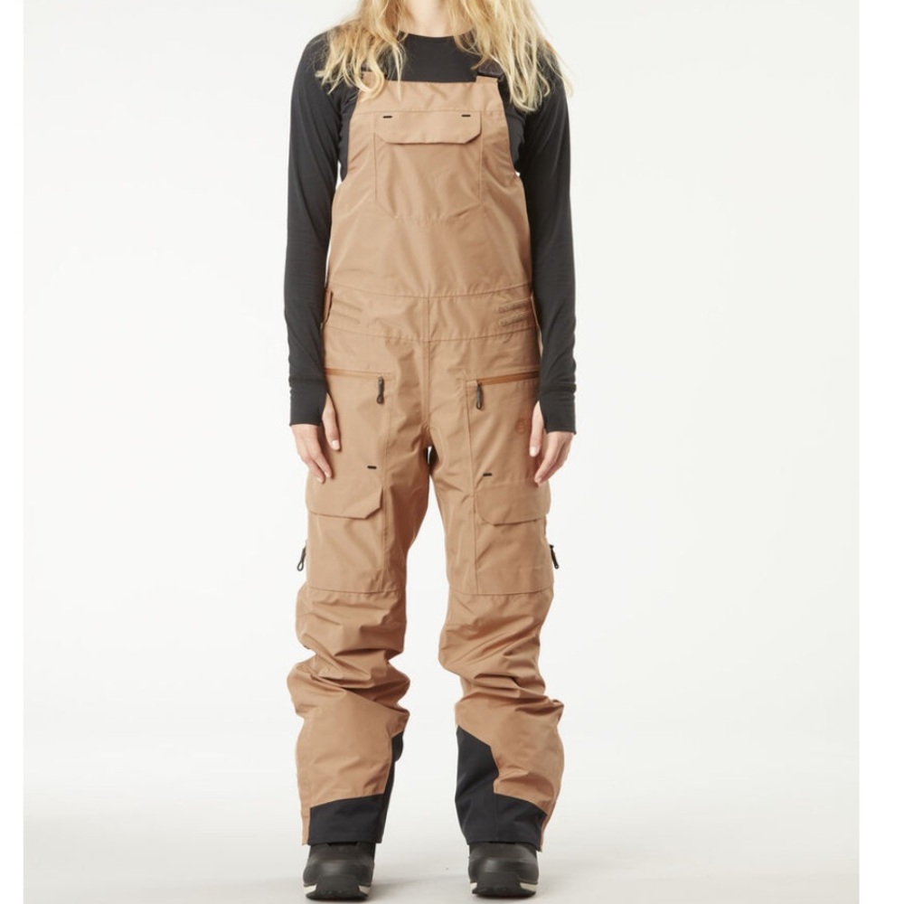 Picture U62 Snow Bib Pants Brown Black Waterproof Insulated Snowboard X-Small